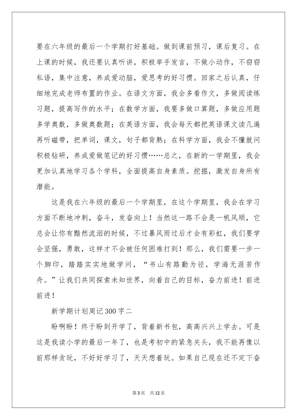 新学期参考计划周记_第3页