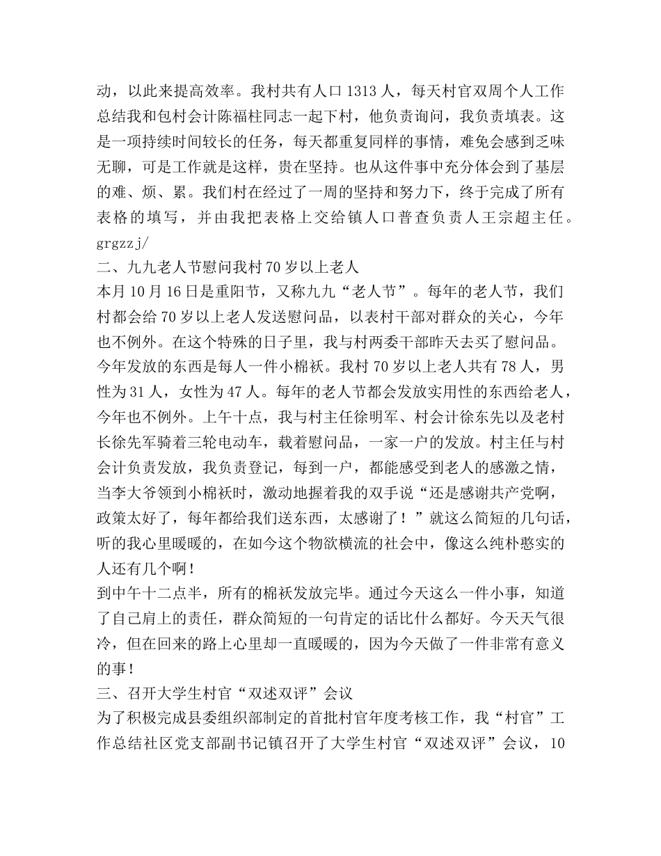 乡镇村官个人工作总结(村官,个人工作总结,乡镇) _第2页