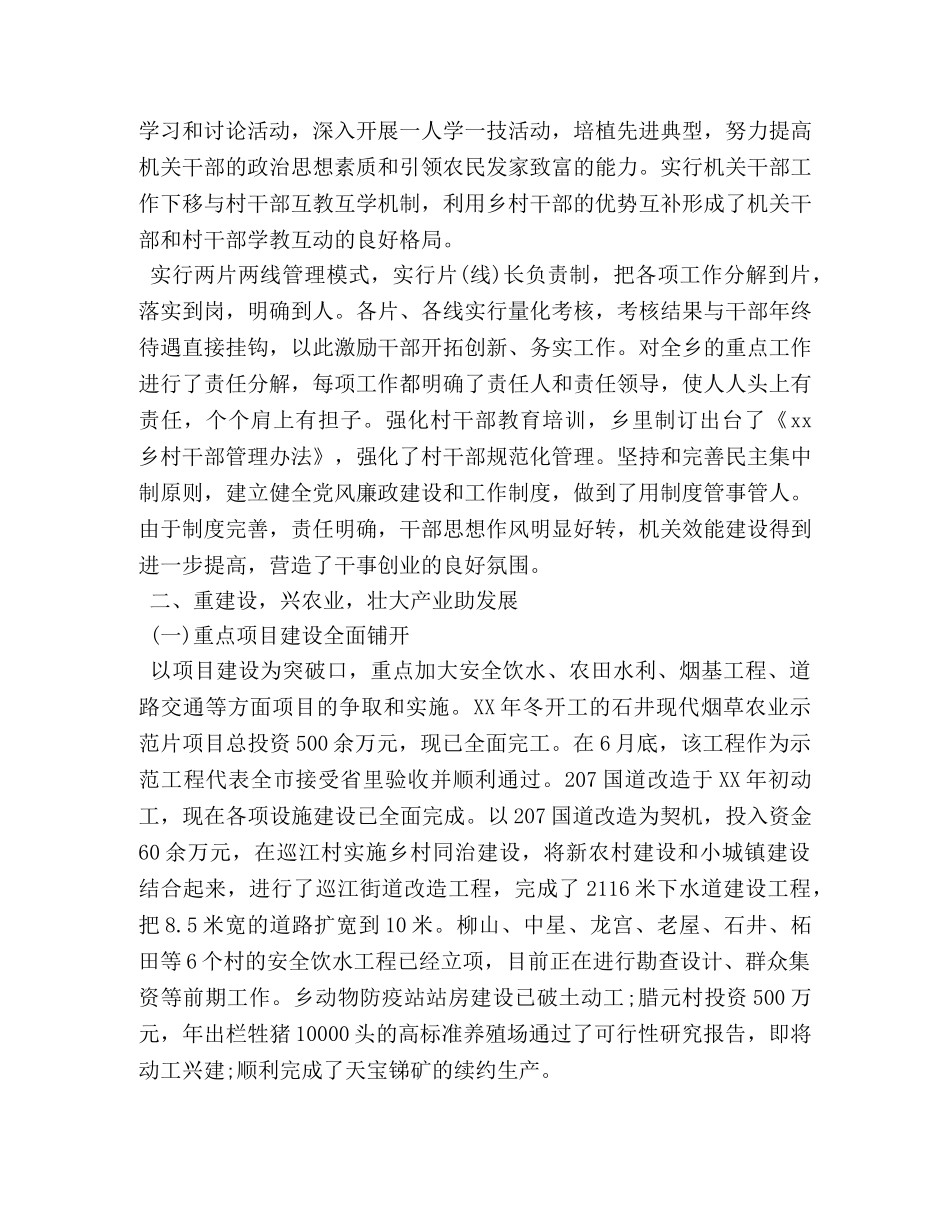 乡镇政府2024年度工作总结 _第2页