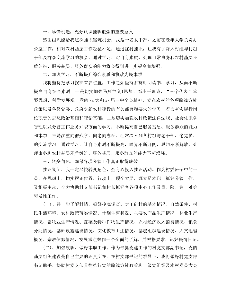 乡镇挂职个人工作计划 _第3页