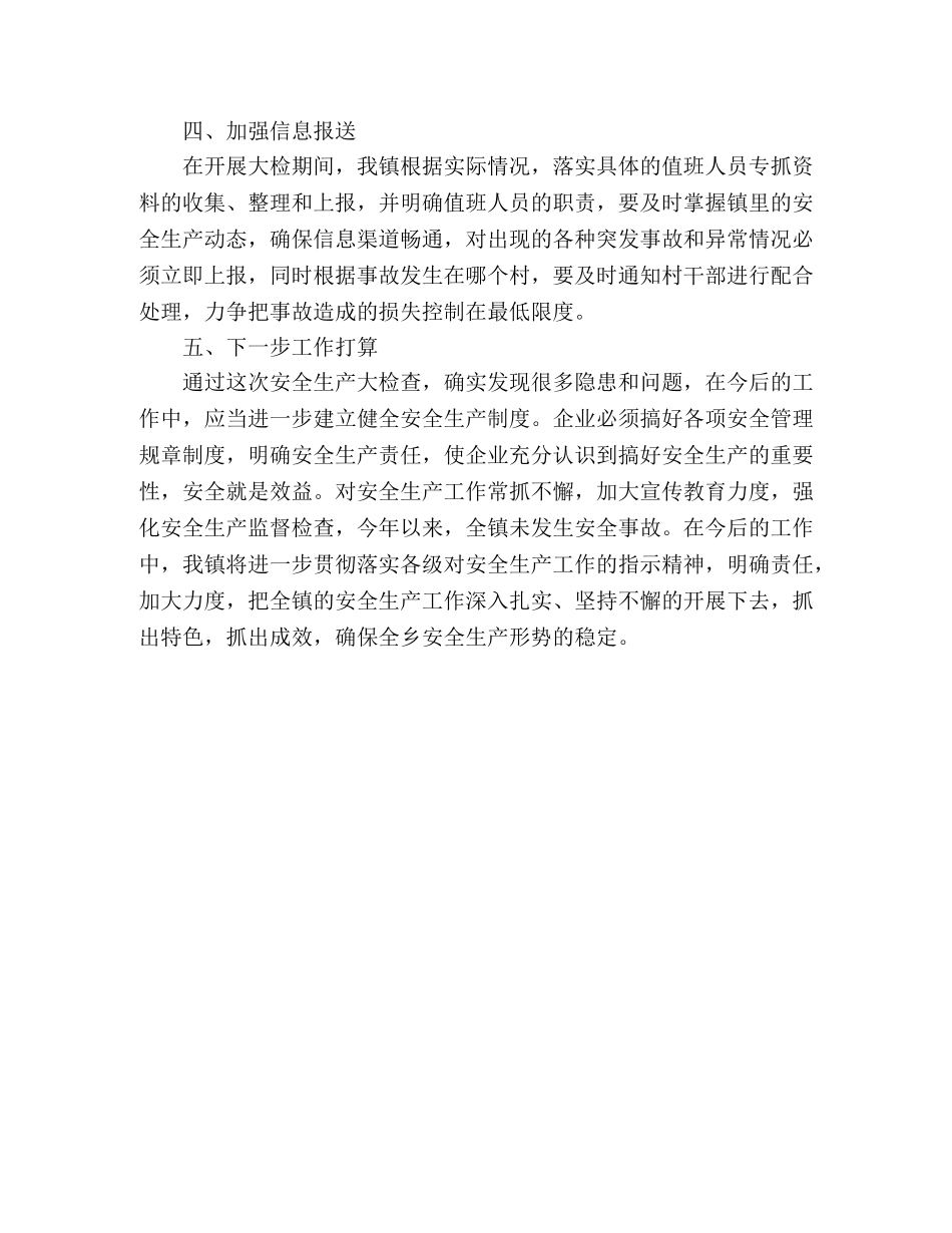 乡镇开展安全生产大检查工作总结 _第2页