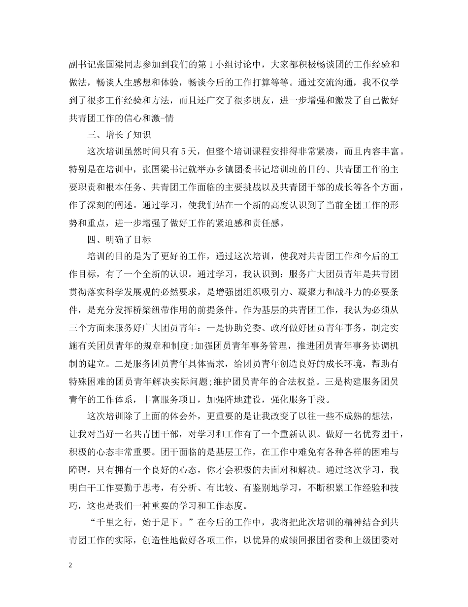 乡镇团委书记个人总结 _第2页