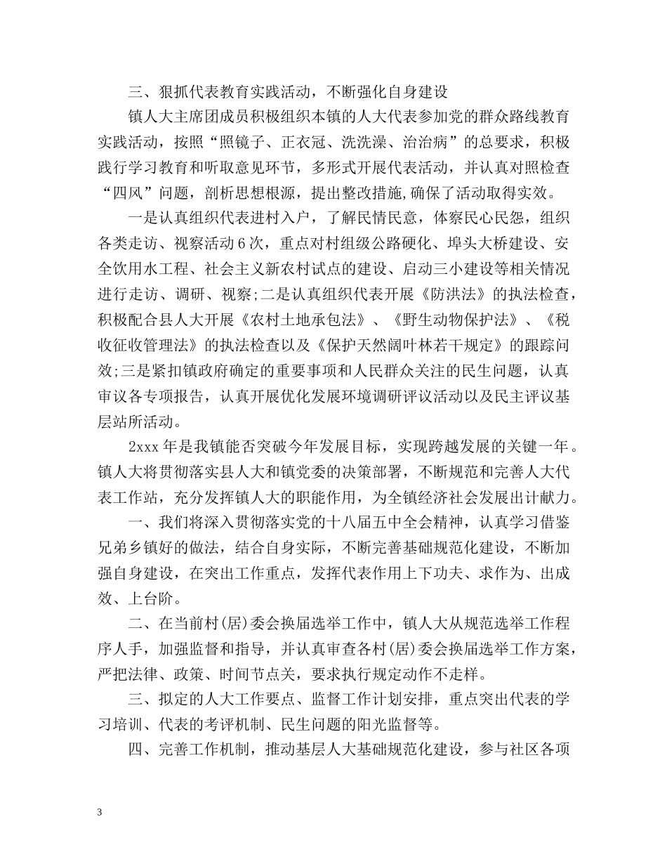 乡镇人大工作总结 _第3页