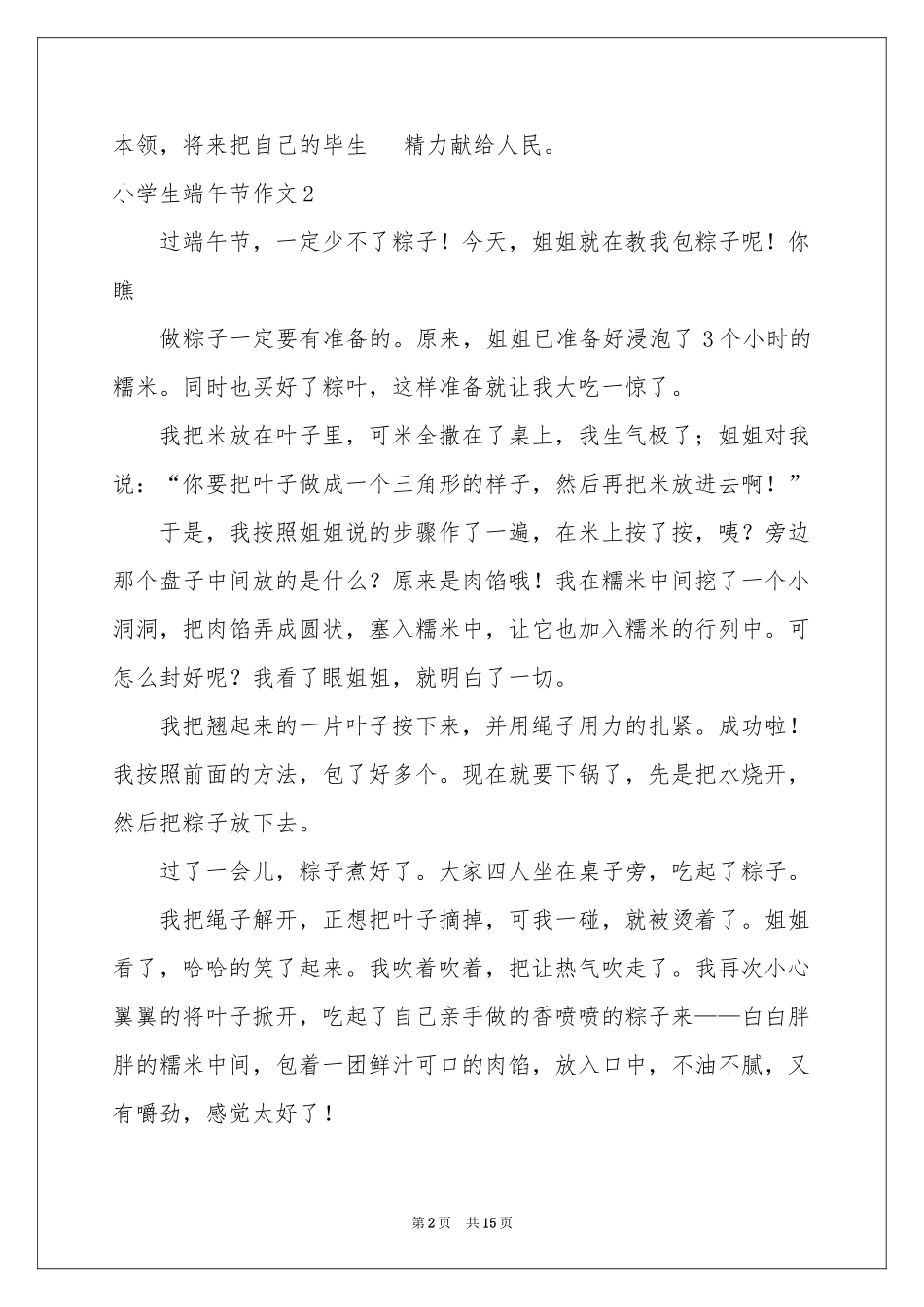 小学生端午节作文_第2页