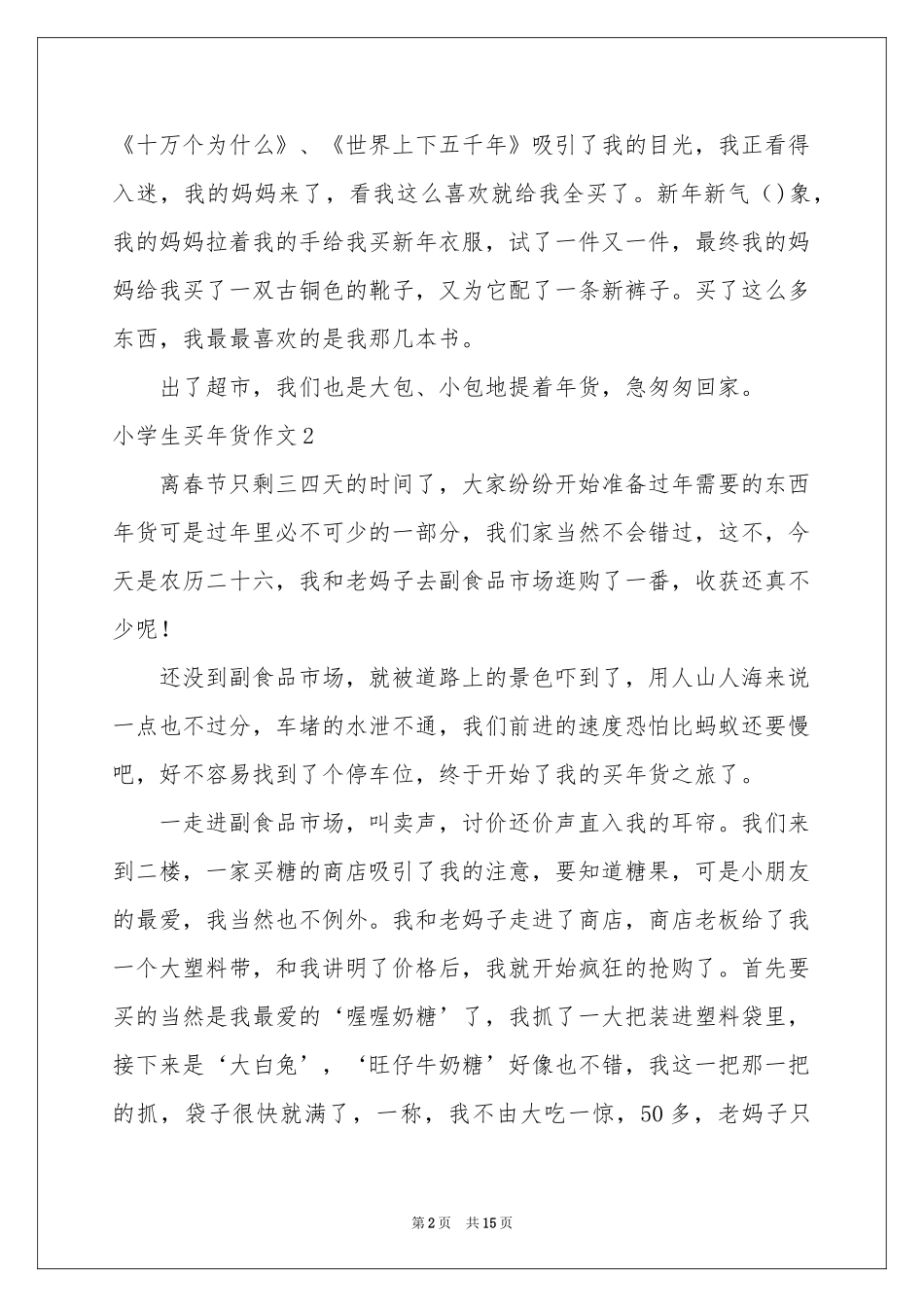 小学生买年货作文_第2页