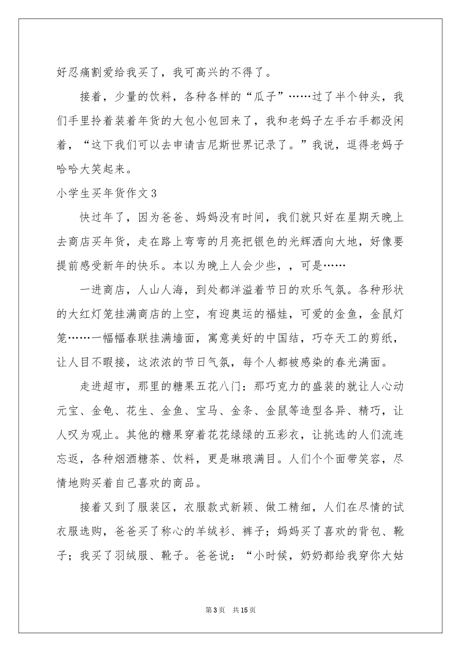 小学生买年货作文_第3页