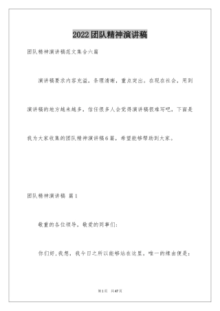 2024团队精神演讲稿_607