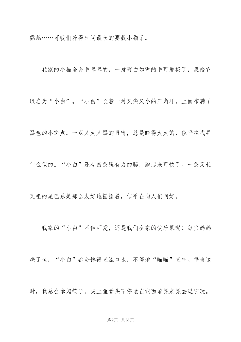 2024可爱的猫作文_22_第2页