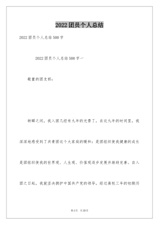 2024团员个人总结