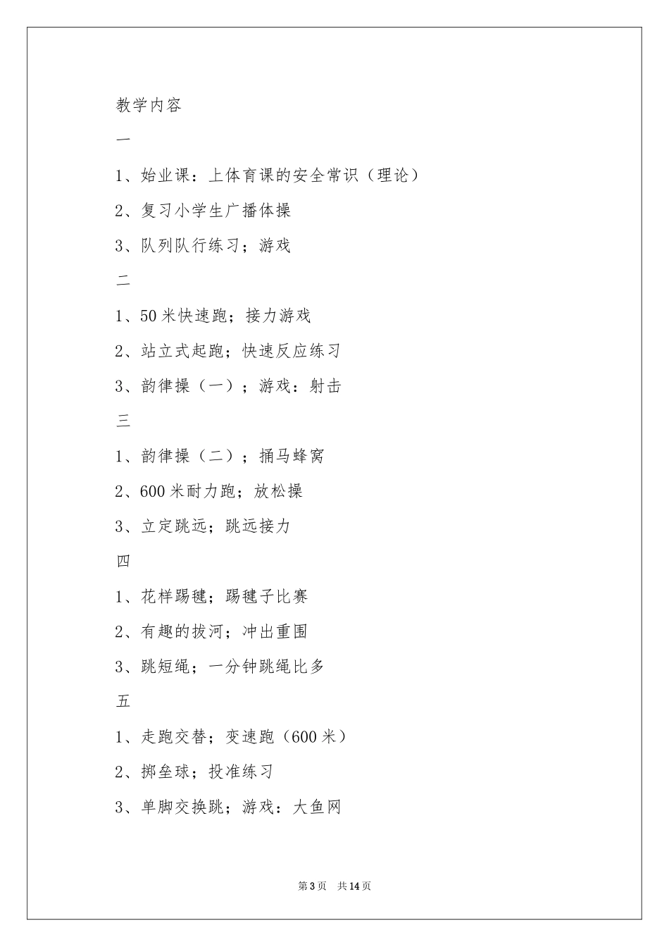 小学体育课教学工作参考总结_第3页