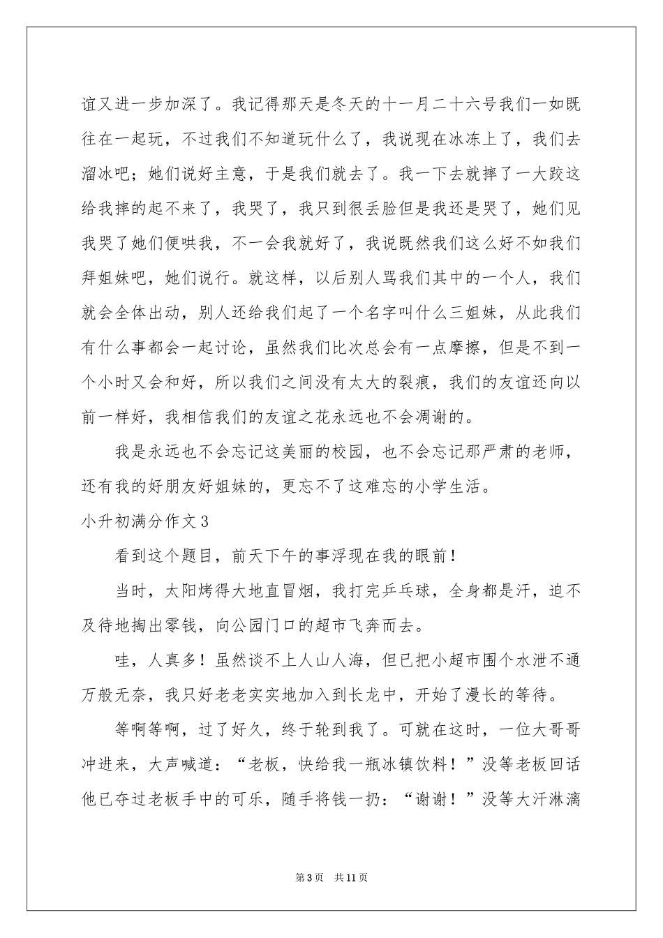 小升初满分作文_第3页