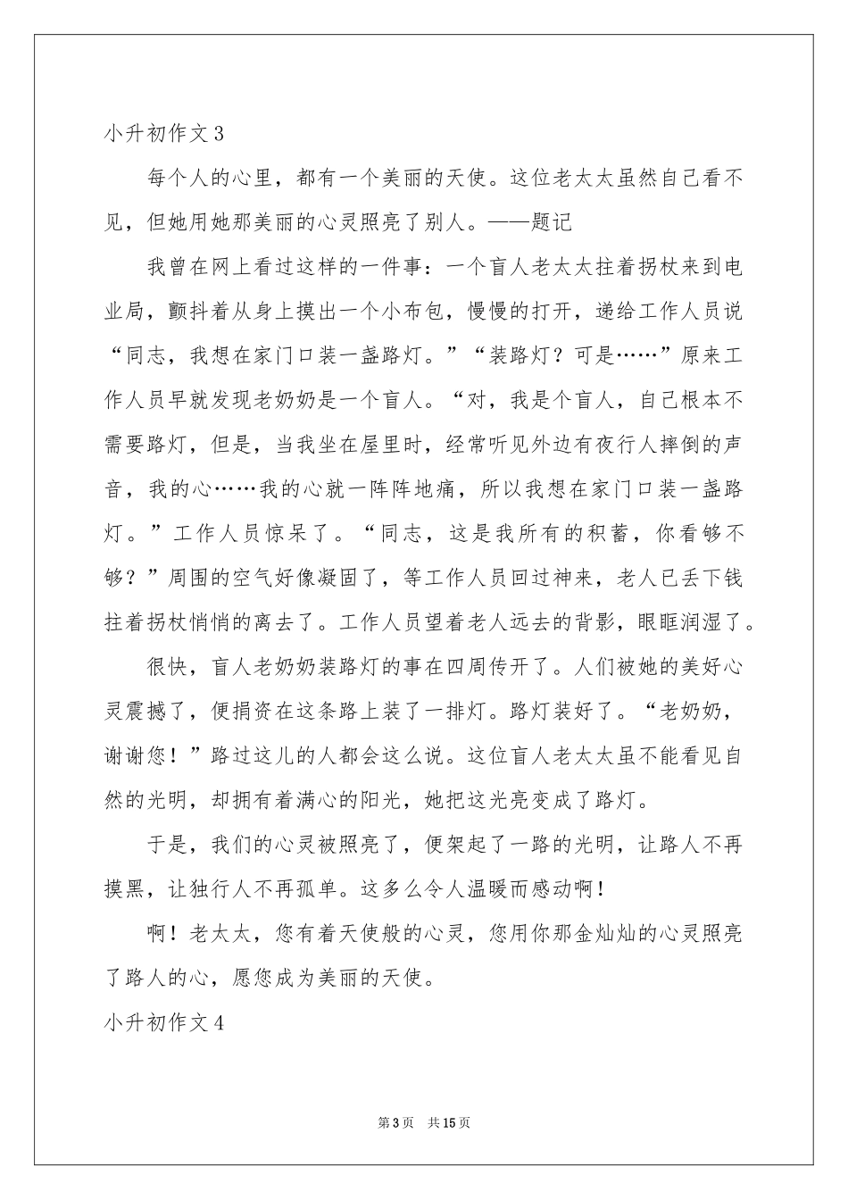 小升初作文(15篇)_第3页