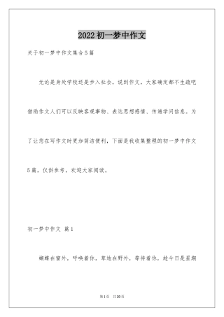 2024初一梦中作文_10