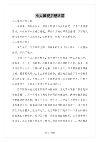 小人国观后感5篇