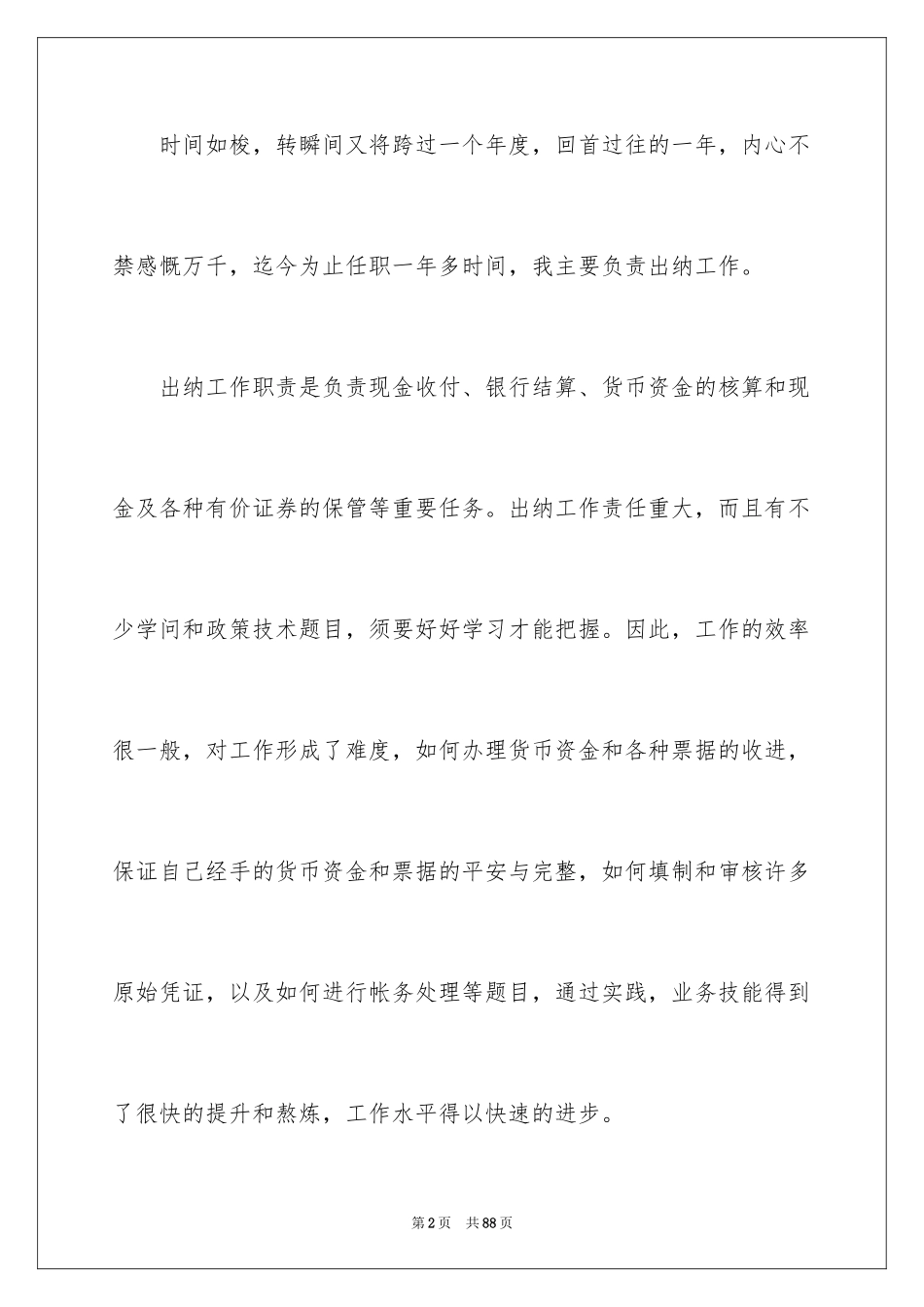 2024出纳个人工作总结_36_第2页
