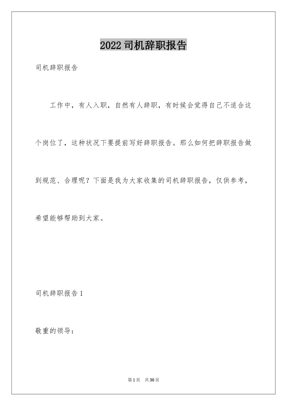 2024司机辞职报告_10_第1页