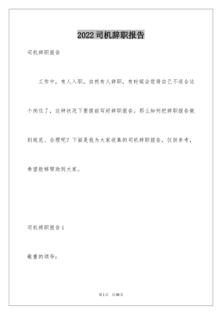 2024司机辞职报告_10