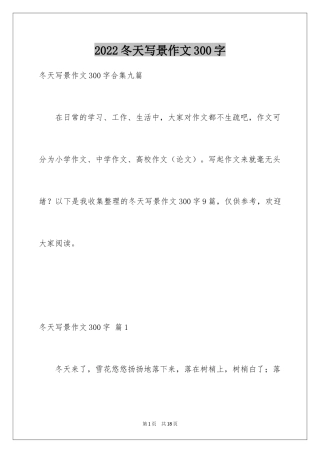 2024冬天写景作文300字_11