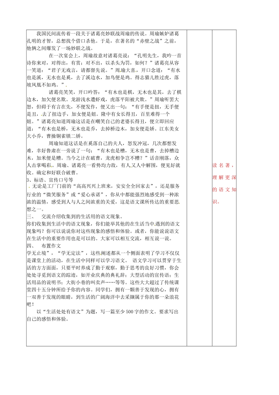 辽宁省大连第76中学七年级语文《漫游语文世界》教学设计 人教新课标版_第2页