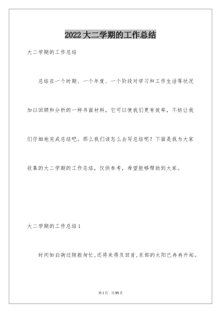 2024大二学期的工作总结_1