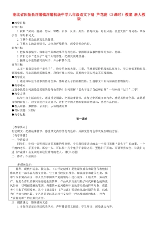湖北省阳新县浮屠镇浮屠初级中学八年级语文下册 芦花荡（3课时）教案 新人教版