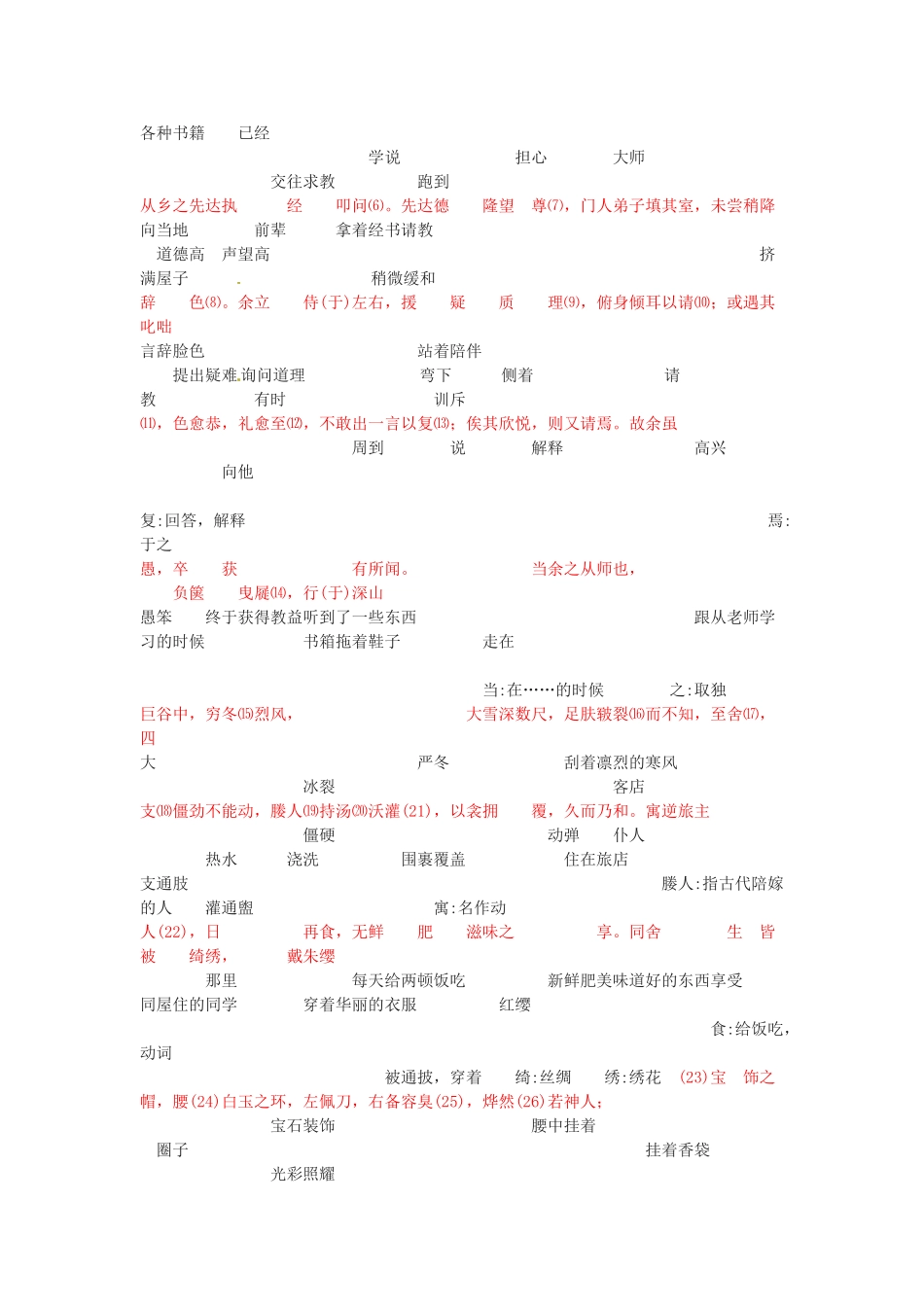 湖北省安陆市德安初级中学八年级语文下册 送东阳马生序教案 新人教版_第3页