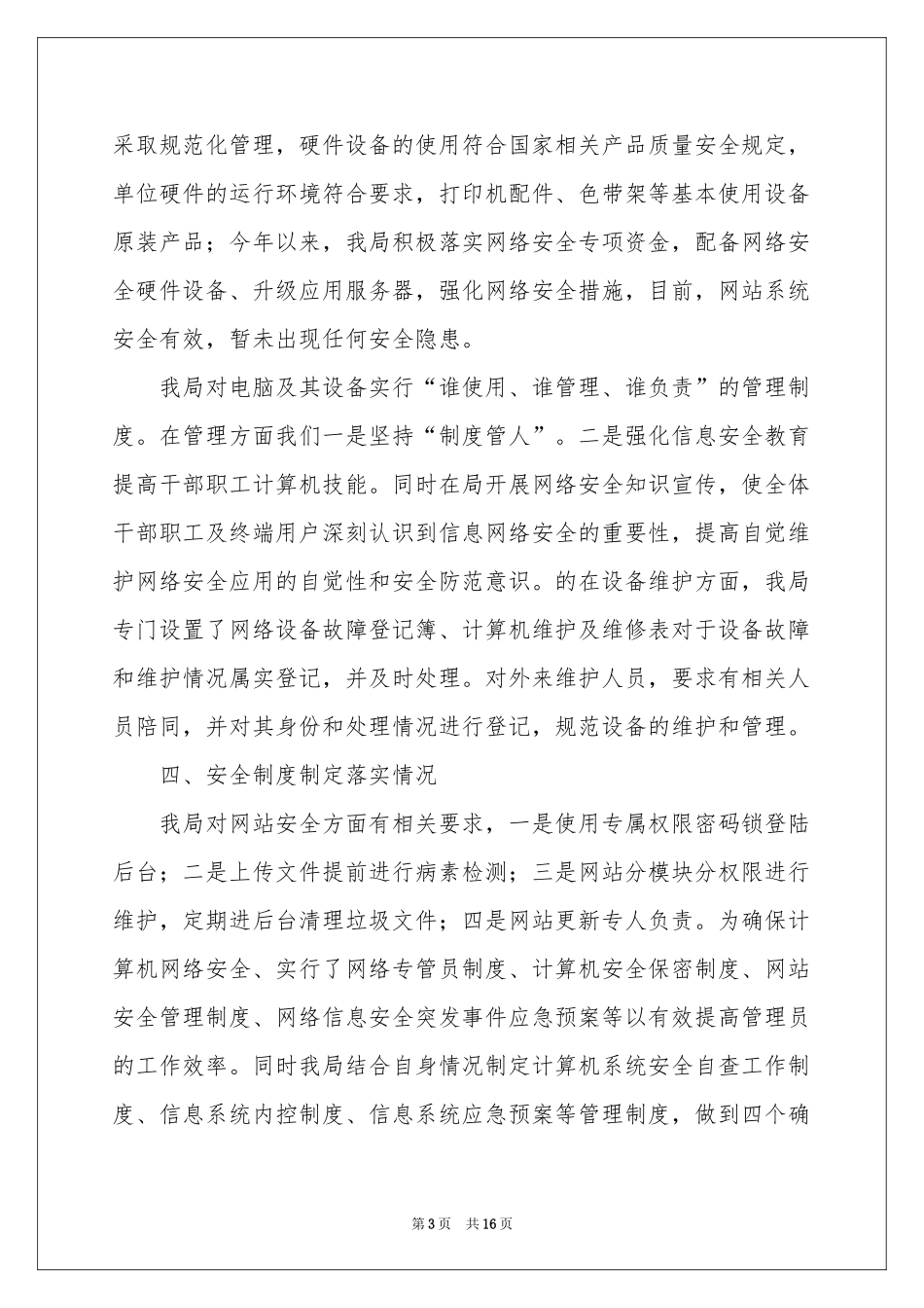 信息系统自查报告 _第3页