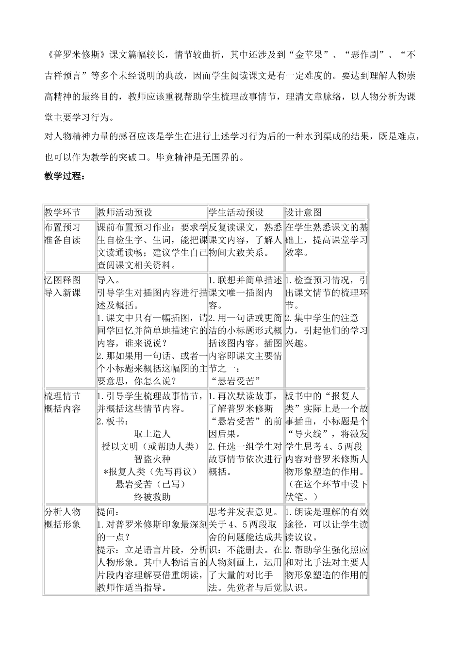 沪教版七年级语文上册普罗米修斯 希腊神话故事两则1_第2页