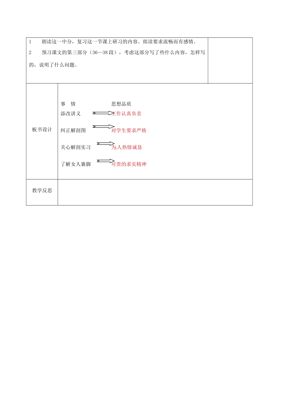 江苏省徐州市黄山外国语学校八年级语文下册《藤野先生（3）》教案 新人教版_第3页