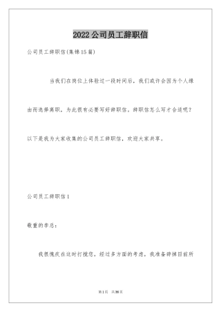 2024公司员工辞职信_22