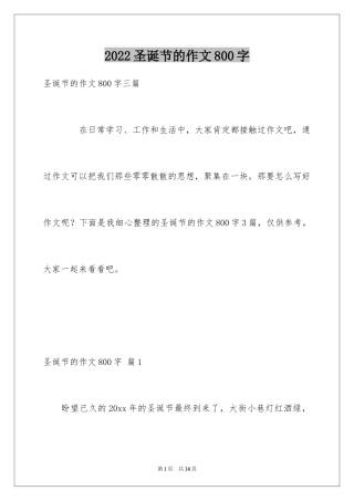 2024圣诞节的作文800字