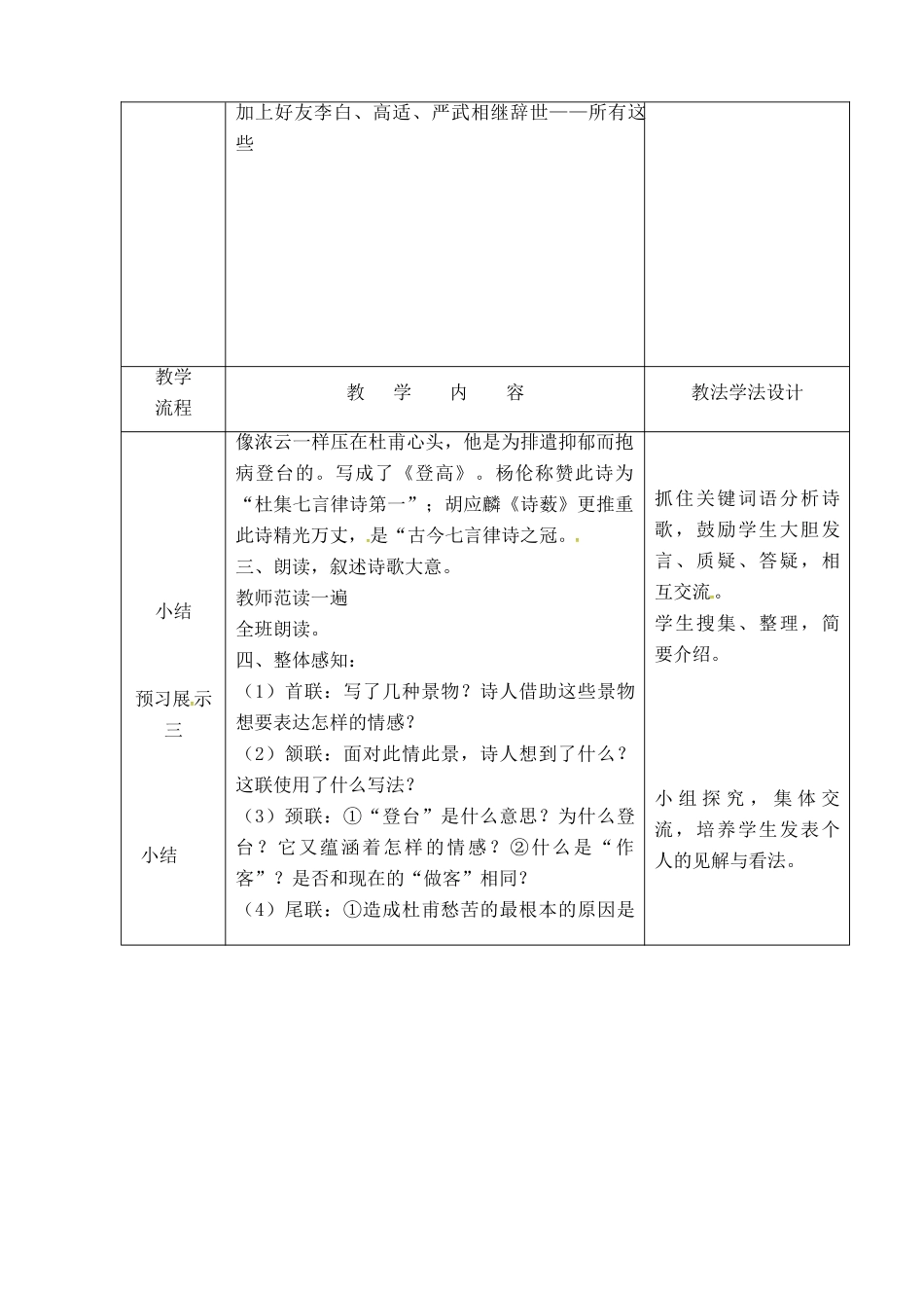 吉林省长春市八年级语文下册 2 格律诗八首教案（2） 长春版-长春版初中八年级下册语文教案_第2页
