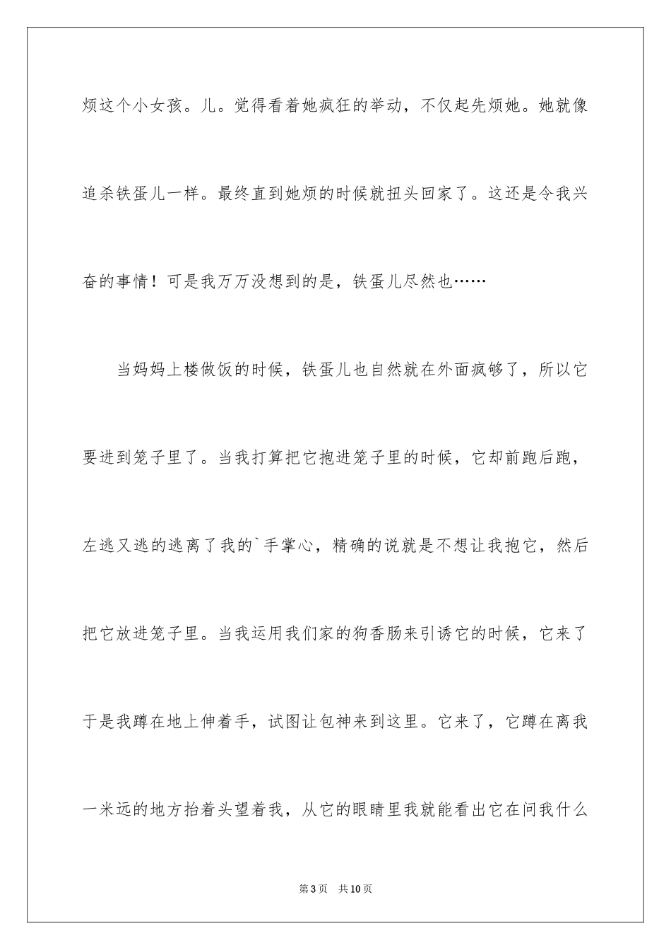 2024可爱的泰迪狗作文_1_第3页