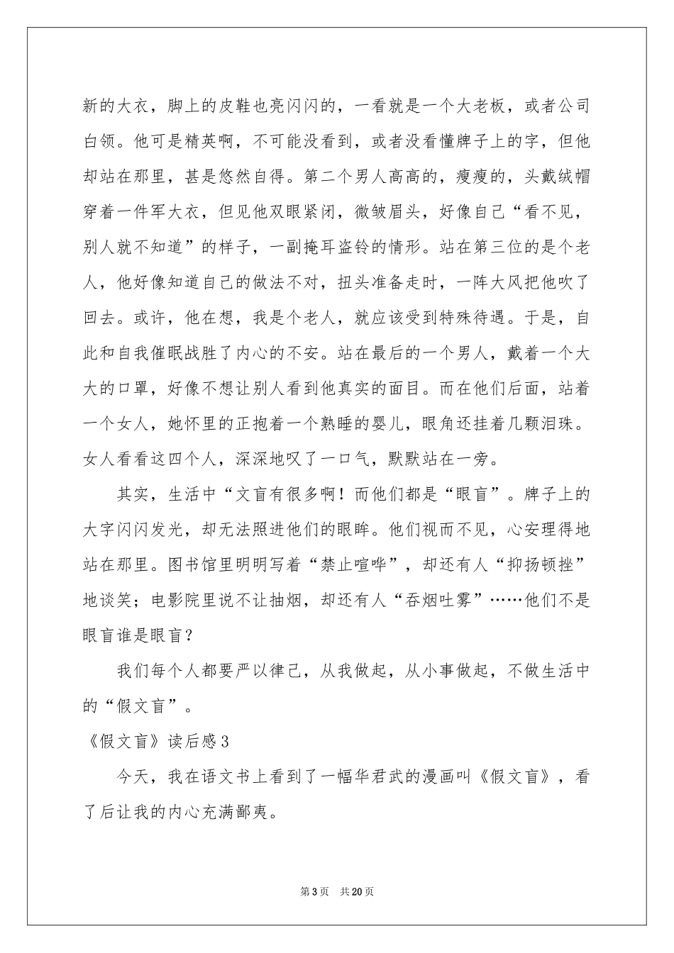 《假文盲》读后感_第3页