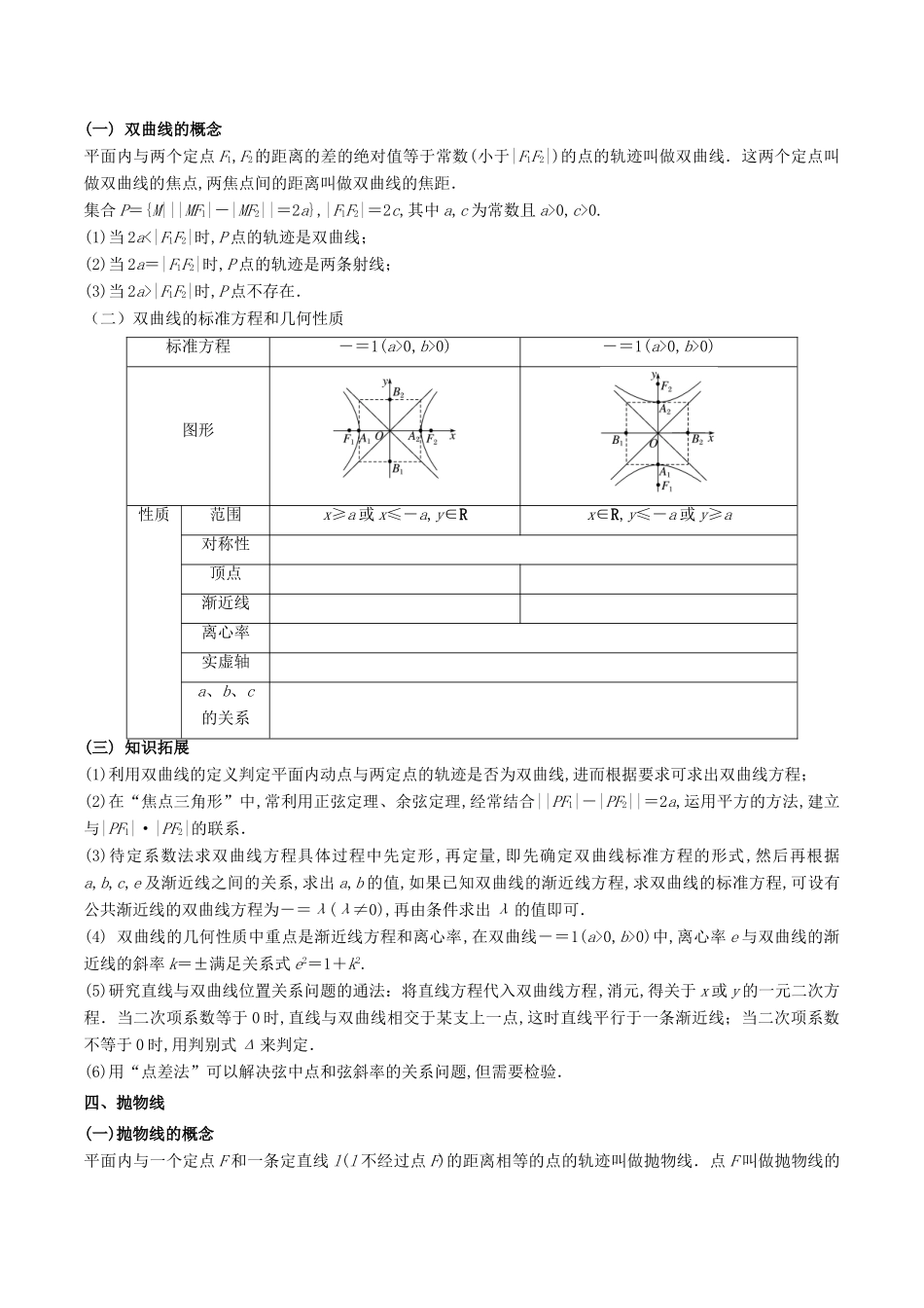 备战高考数学 解答题高分宝典 专题05 解析几何（考点速记）文-人教版高三全册数学试题_第3页