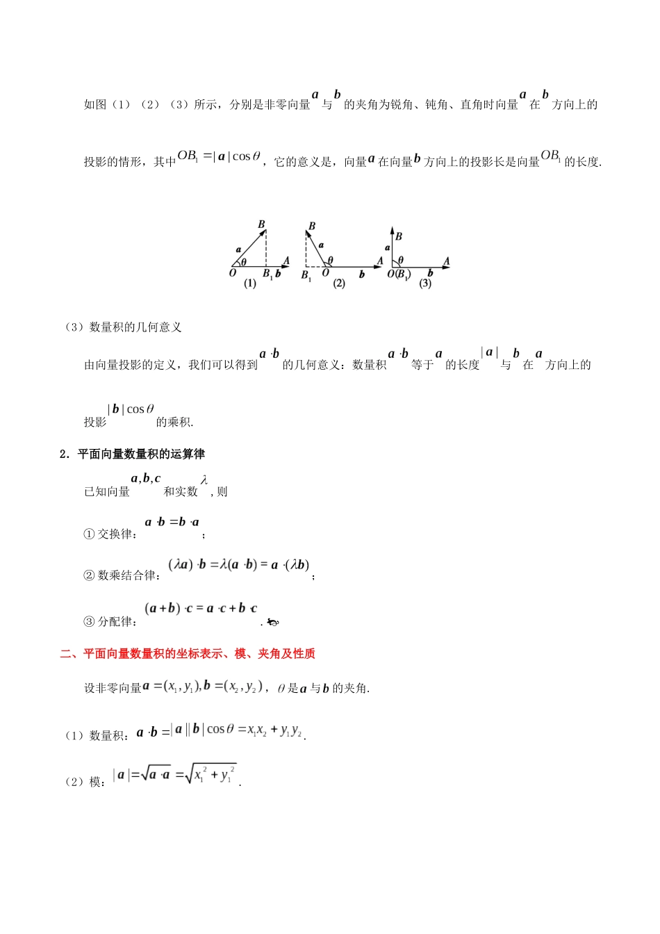 备战高考数学 考点一遍过 考点20 平面向量的数量积及向量的应用 理（含解析）-人教版高三全册数学试题_第2页