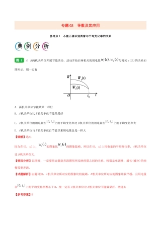 备战高考数学 纠错笔记系列 专题03 导数及其应用 文（含解析）-人教版高三全册数学试题