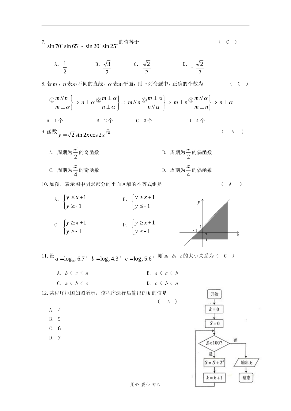 北京市东城区09-10学年度高三数学会考考前练习 新人教版_第2页
