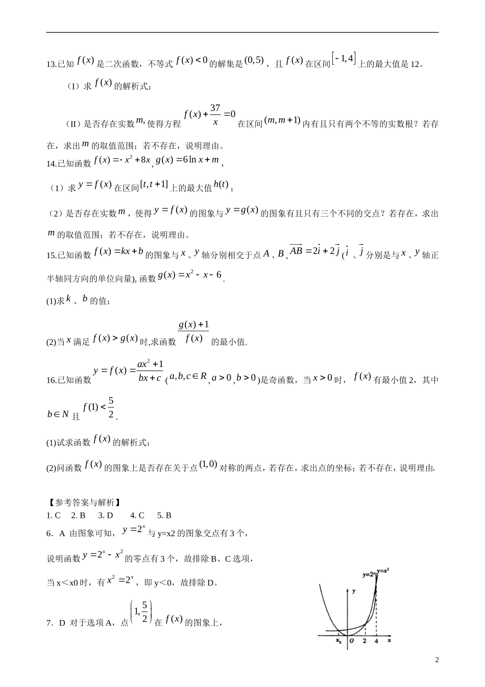 北京四中高考数学总复习 函数的图象提高巩固练习_第2页