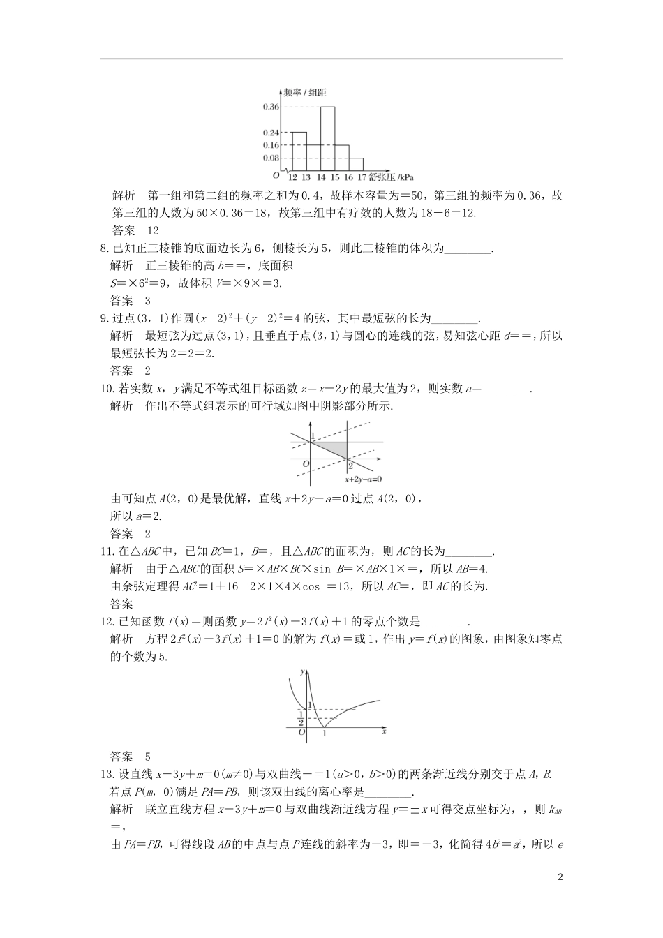 创新设计（江苏专用）高考数学二轮复习 小题限时练（十）文-人教版高三全册数学试题_第2页