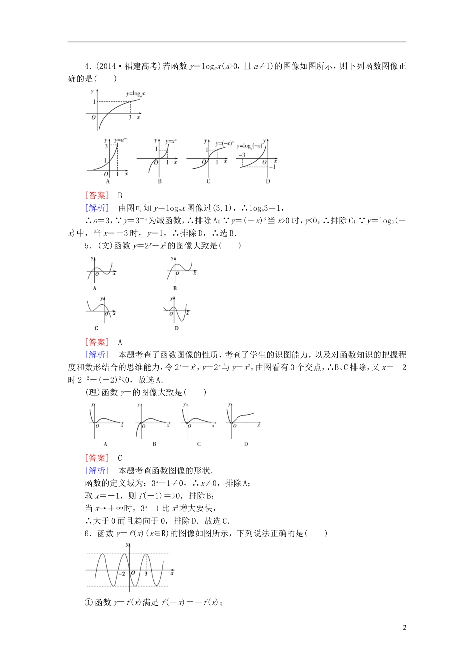 【走向高考】2016届高三数学一轮基础巩固 第2章 第7节 函数的图像及其变换（含解析）北师大版_第2页