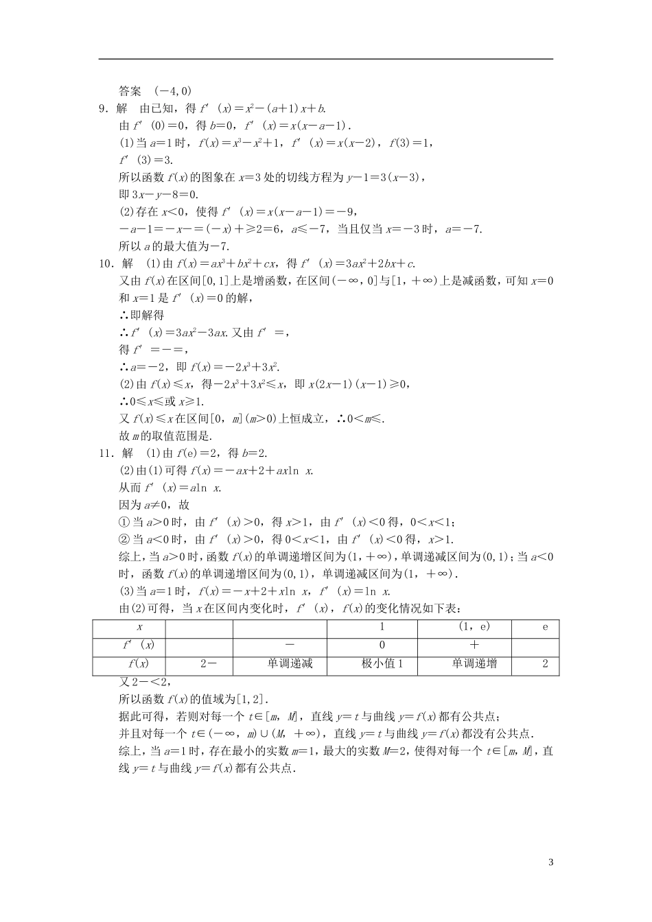 【拿高分，选好题第二波】（新课程）高中数学二轮复习精选《必考问题5 函数、导数、不等式的综合问题》训练5 新人教版_第3页