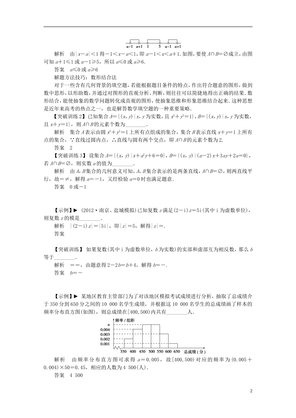 【拿高分，选好题第二波】（新课程）高中数学二轮复习 精选第二部分 洞察高考热点39题《专题一 70分填空题大突破与解题技法》》（热点命题探究，含解析） 苏教版_第2页