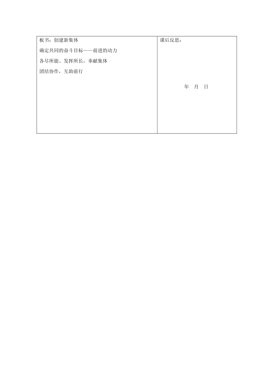 重庆市马王坪学校七年级政治上册 第一单元 第一课 第二框 创建新集体教学设计 新人教版教材_第3页