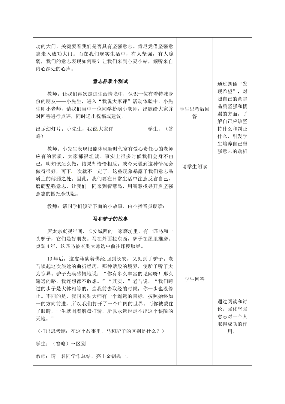 重庆市大坪中学七年级政治下册 3.6.2 钢铁是这样炼成的教学设计 新人教版教材_第2页