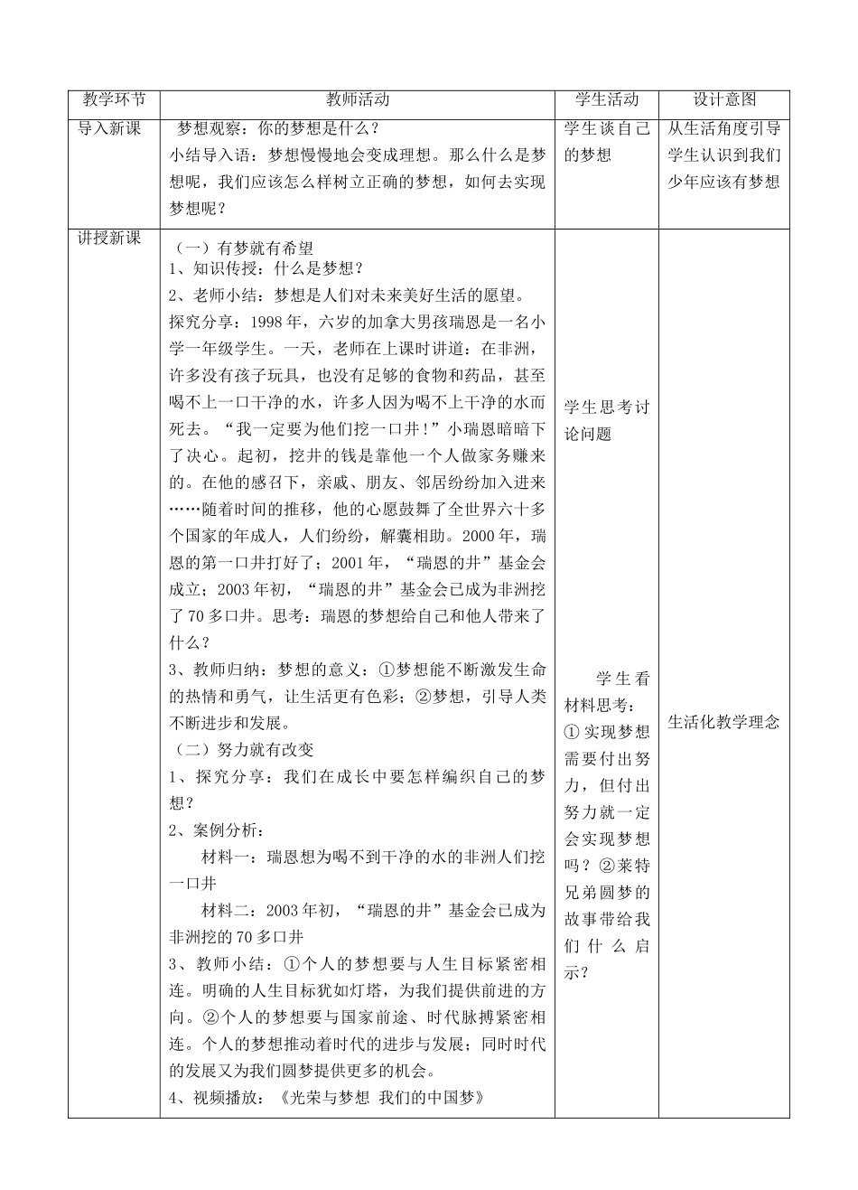 时代 第一框中学序曲教学设计 新人教版教材-新人教版教材初中七年级上册政治教学设计_第2页