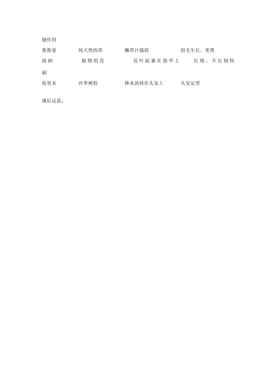 新疆巴州蒙中七年级语文上册《第六课 天然化妆品（第二课时）》教学设计（汉语 双语）_第3页