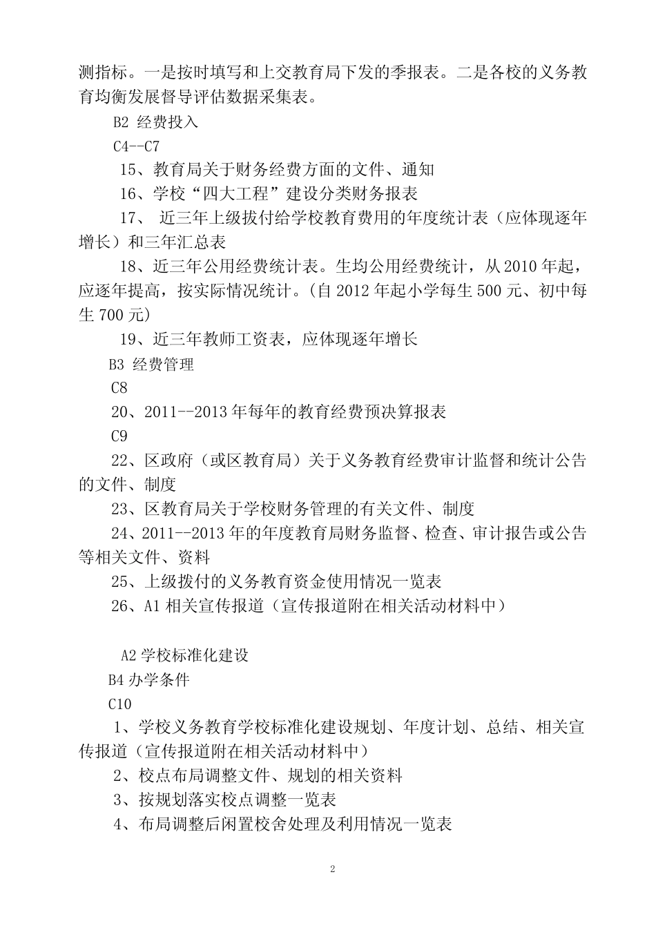 义务教育均衡发展学校资料档案建设总明细3 _第2页