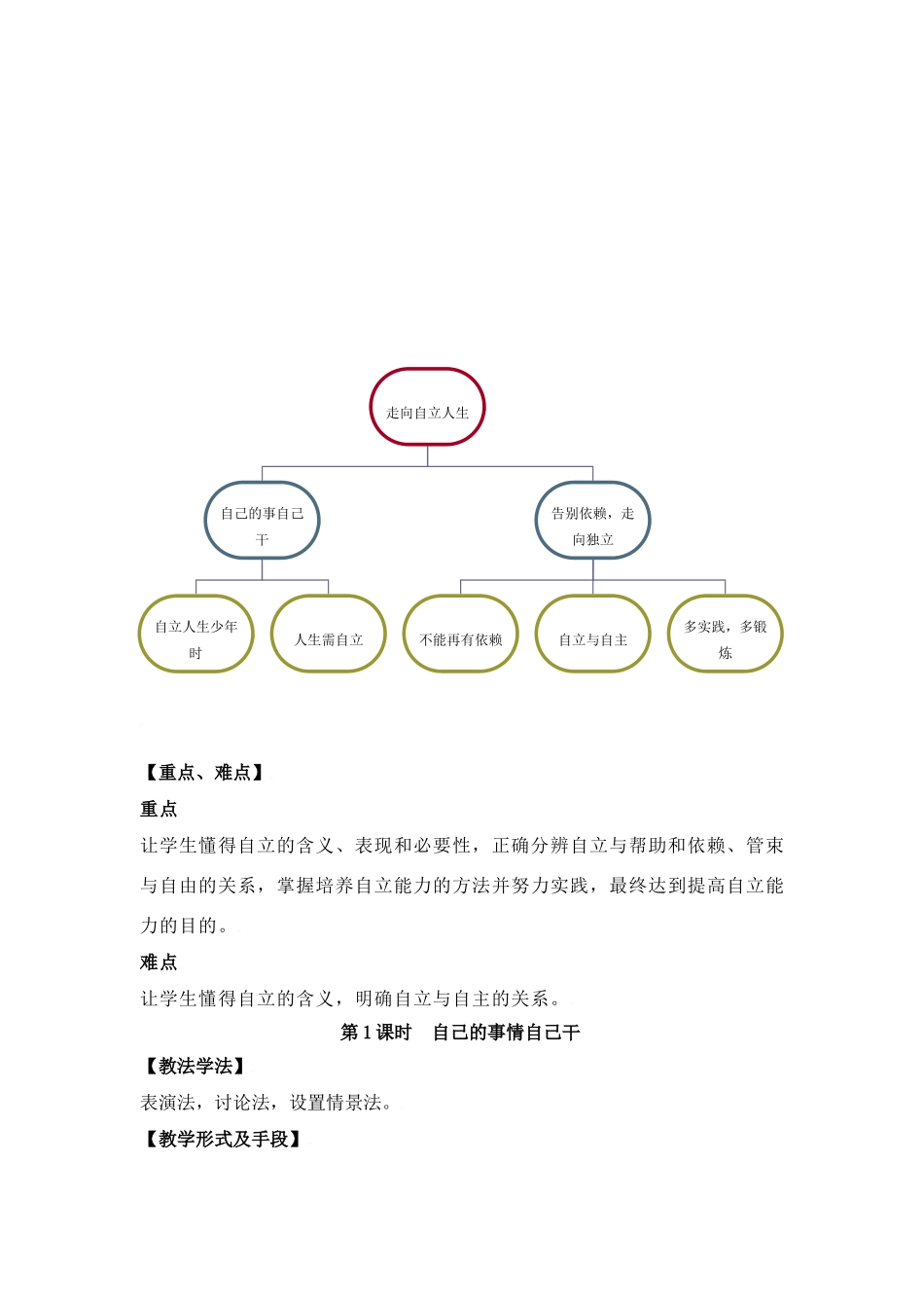 思想品德：人教版教材新课标七年级下第三课  走向自立人生(1)教学设计_第3页