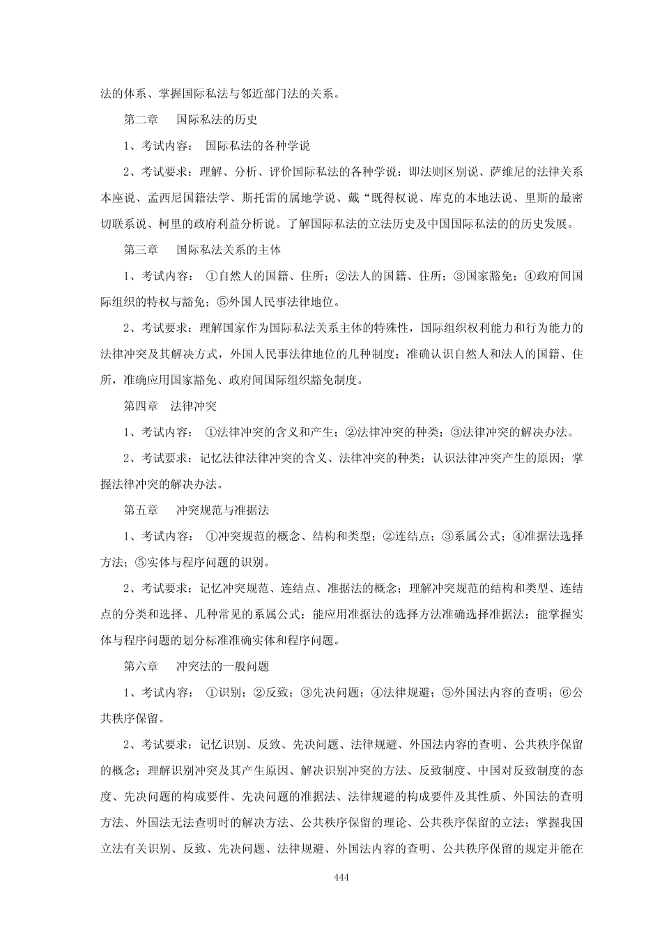 《国际私法》课程考试大纲 _第2页